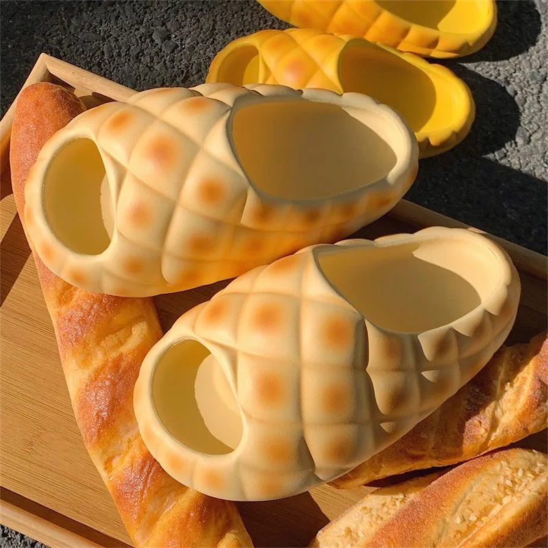 Bubslide™ Creative Pineapple Bread Bubble Slippers - Image 4