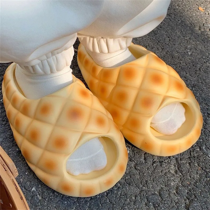 Bubslide™ Creative Pineapple Bread Bubble Slippers - Image 7